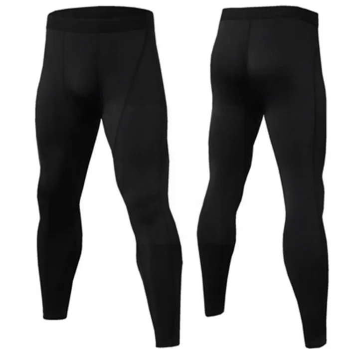 Men Compression Tight Leggings Running Sports Male Workout Bottoms Trousers - Image 3