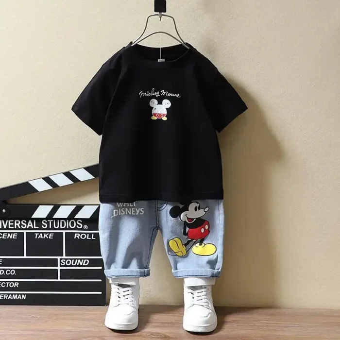 Baby Boys Clothing Fashion Mickey Mouse T-shirt+Shorts - Image 3