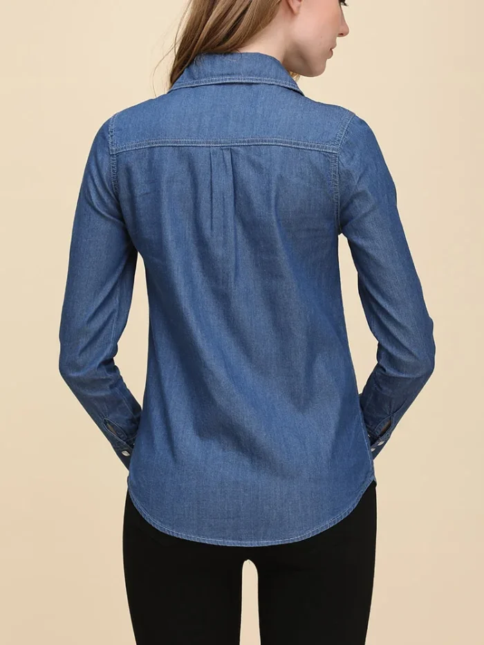 Autumn 2023 New Denim Shirts And Blouse For Women - Image 3