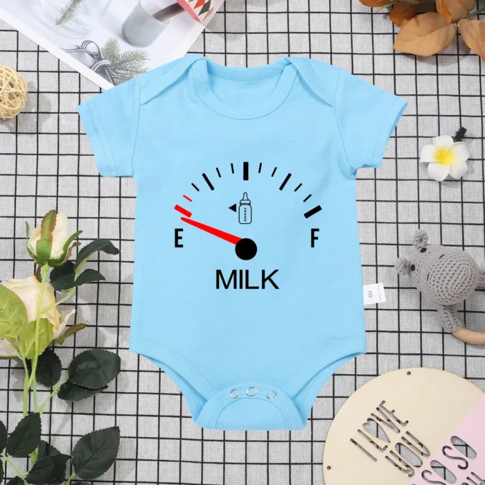 Hot White Cotton Baby Onesie Minimalist Print Top Sell - Image 4