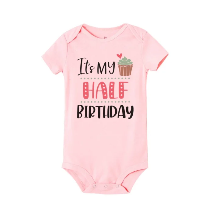 I'm Halfway To One Newborn Bodysuit Baby Birthday - Image 6