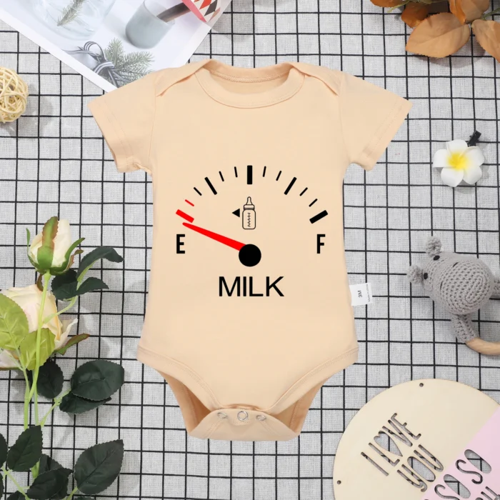 Hot White Cotton Baby Onesie Minimalist Print Top Sell - Image 5