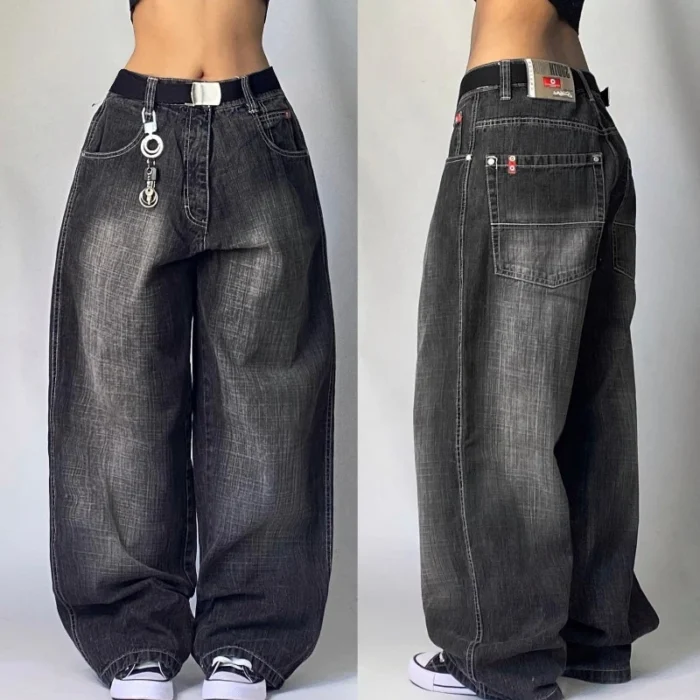 Streetwear New Fashion Oversized Print Baggy Jeans Y2K - Image 6