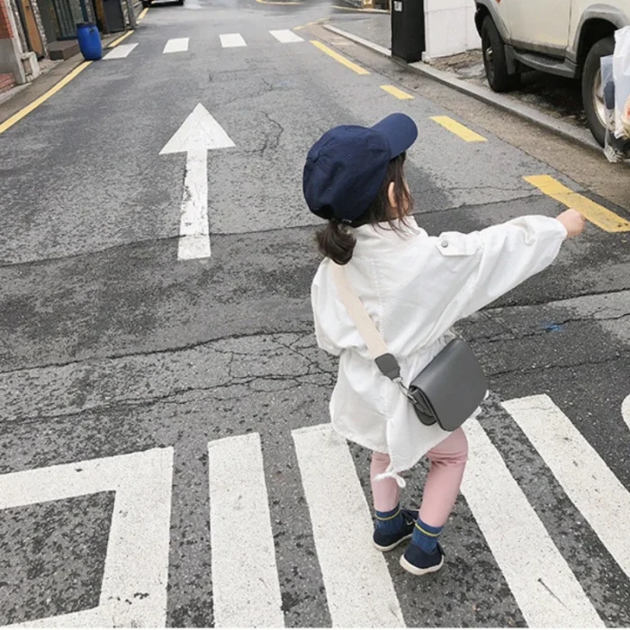 Girls Trench Coat Autumn Spring Korean Windbreaker Jacket Fashion New Children - Image 4