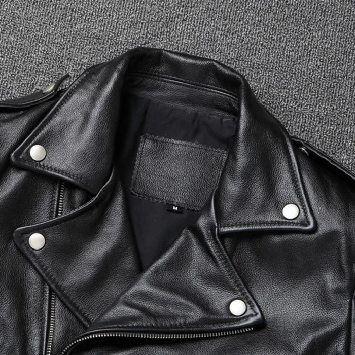 Winter 2022 New Motorcycle Style 100% Leather Jacket - Image 4