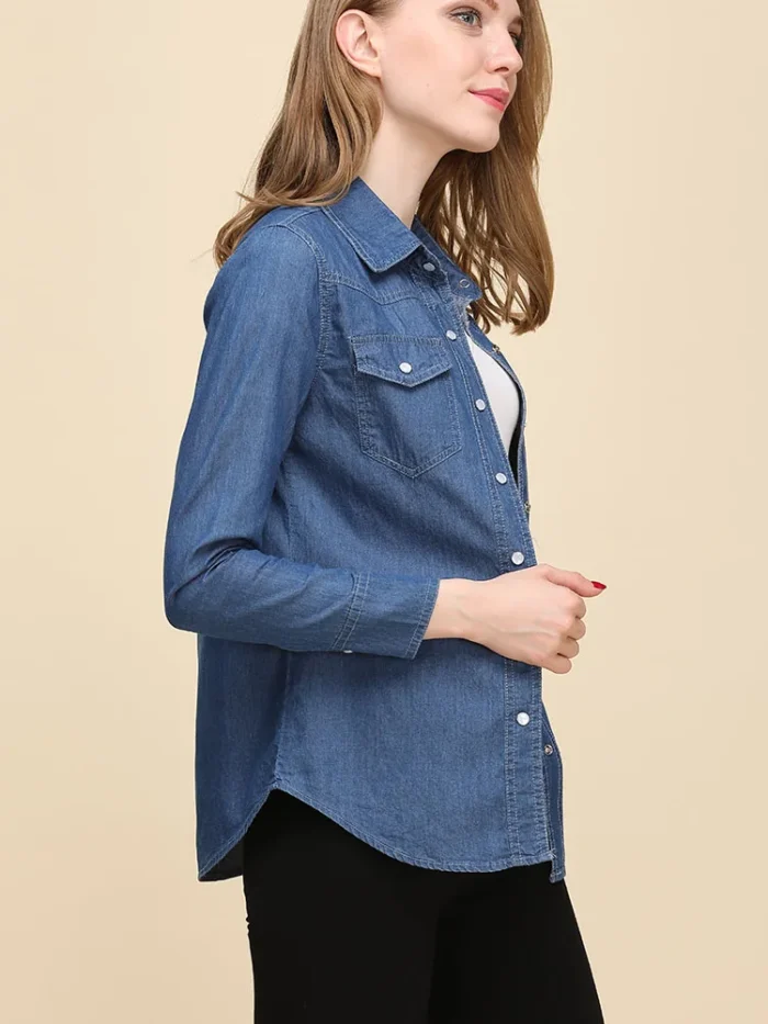 Autumn 2023 New Denim Shirts And Blouse For Women - Image 2