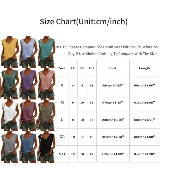 Summer Camisole Women'S V-Neck Vest Colored Cotton - Image 6