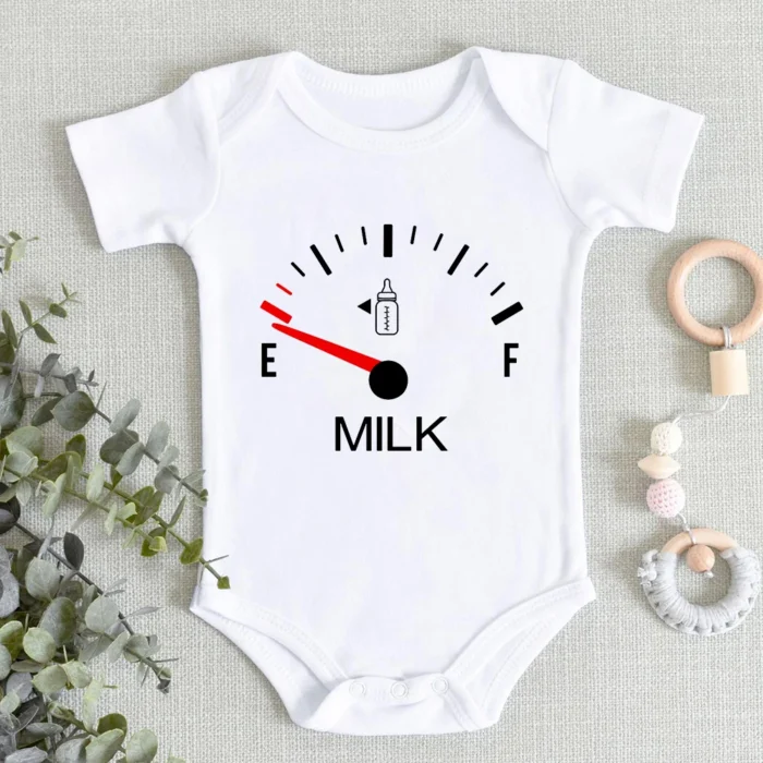 Hot White Cotton Baby Onesie Minimalist Print Top Sell